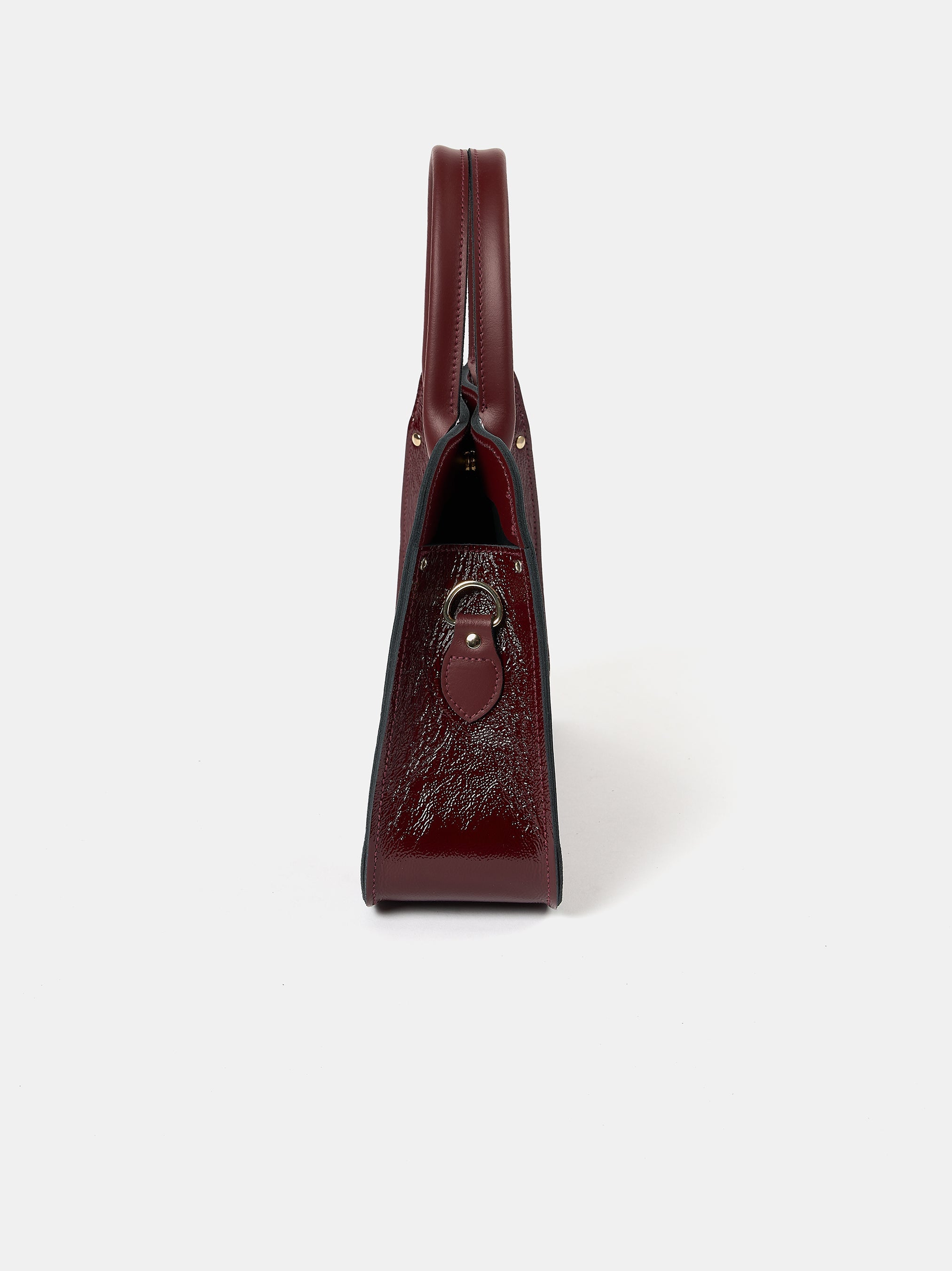 The Mini Work Bag - Oxblood Patent