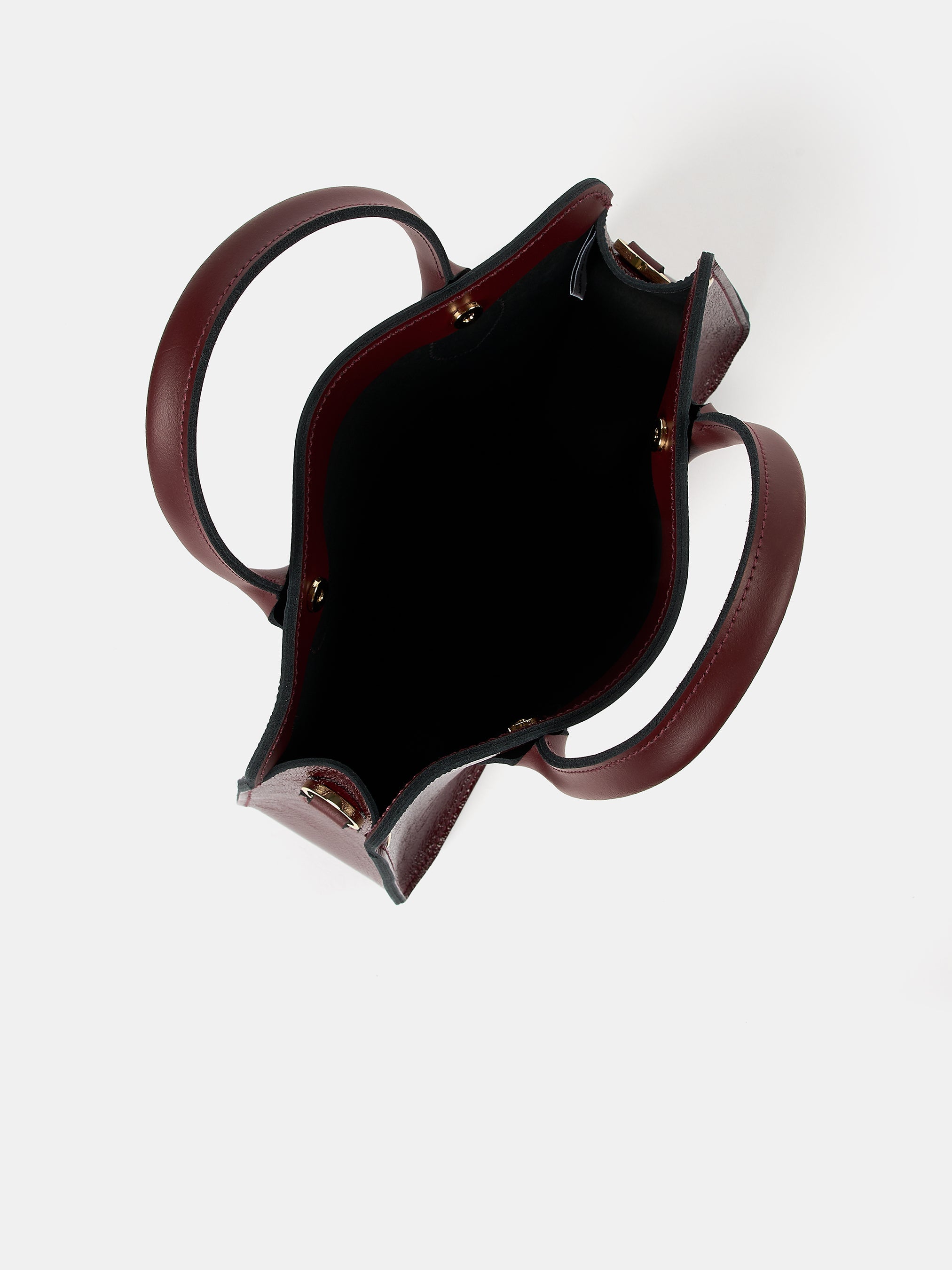 The Mini Work Bag - Oxblood Patent