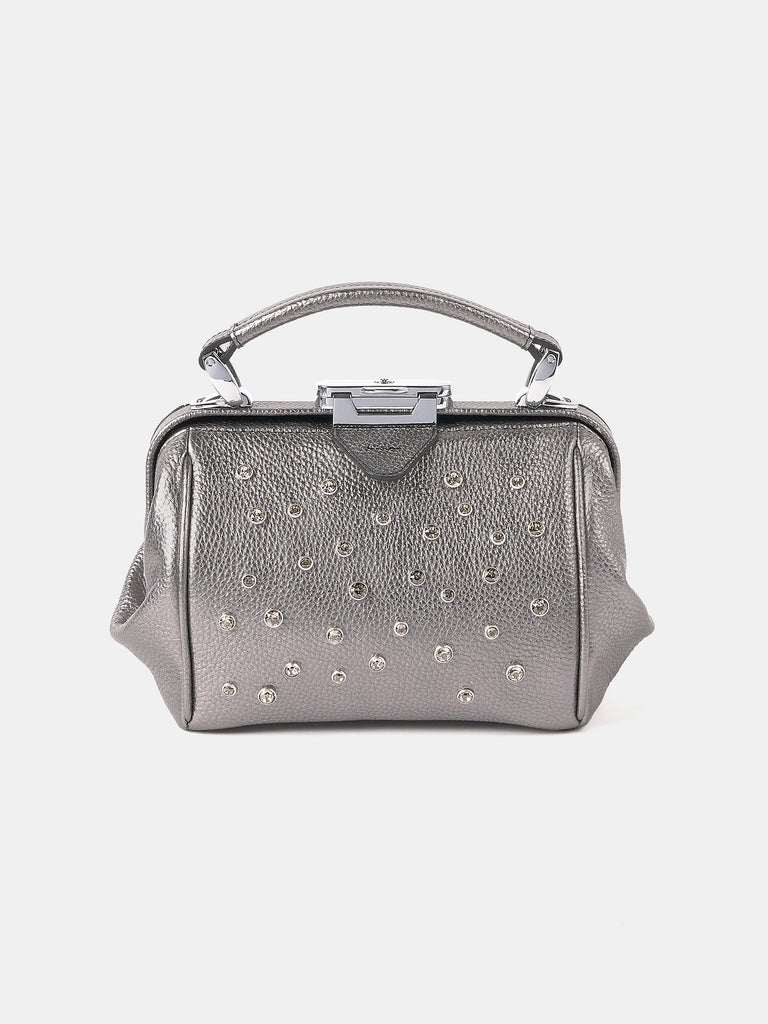 The Mini Sophie - Gunmetal Calf Grain | Swarovski® x Cambridge Satchel