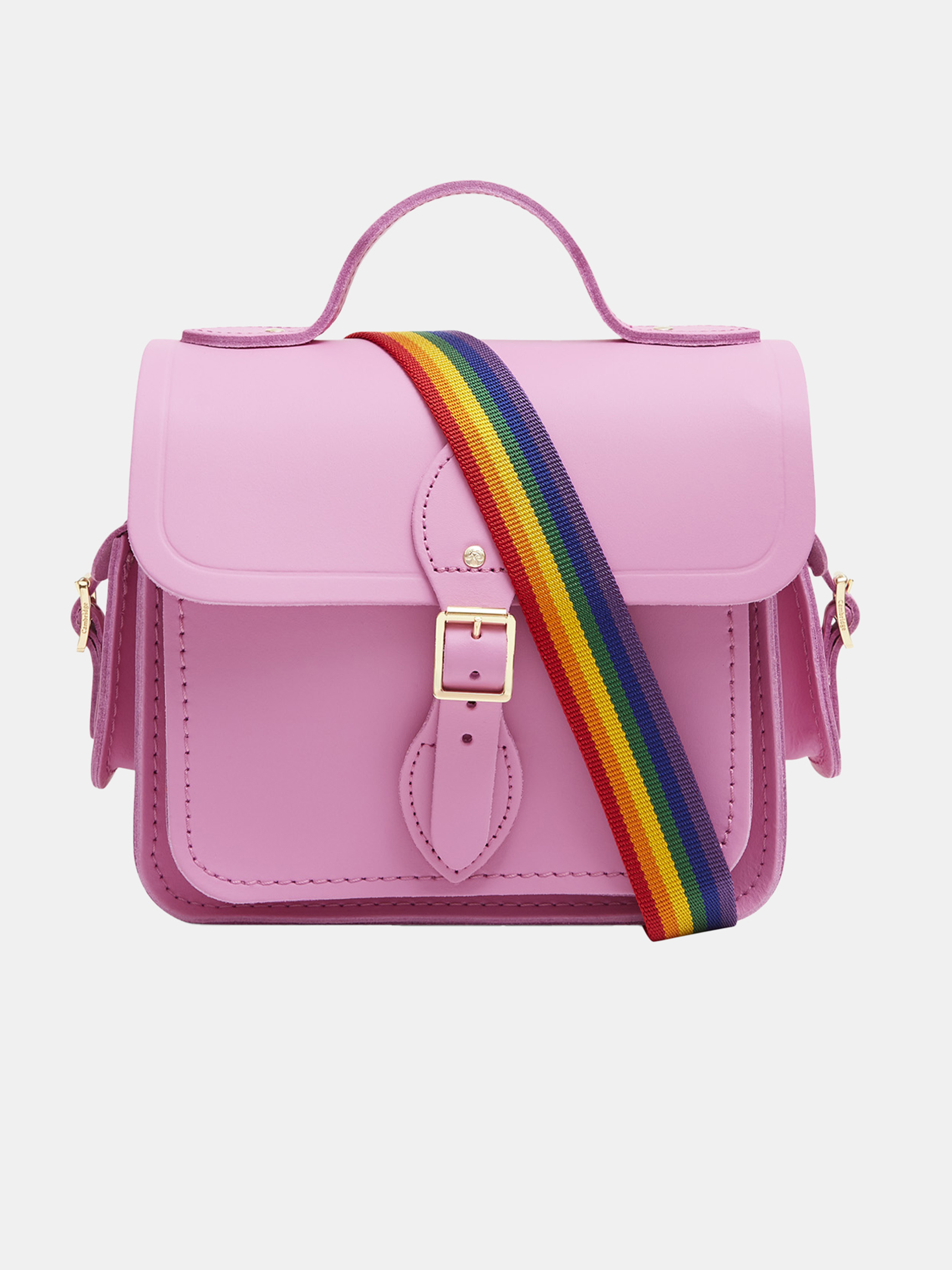 The Traveller - Violet Matte with Rainbow Webbing Strap