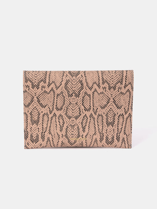 The Twist Lock Pouch - Flax Matte Python