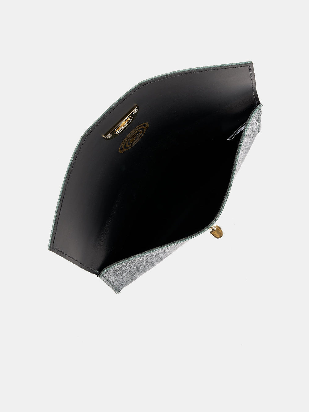 The Twist Lock Pouch - Metallic Emerald
