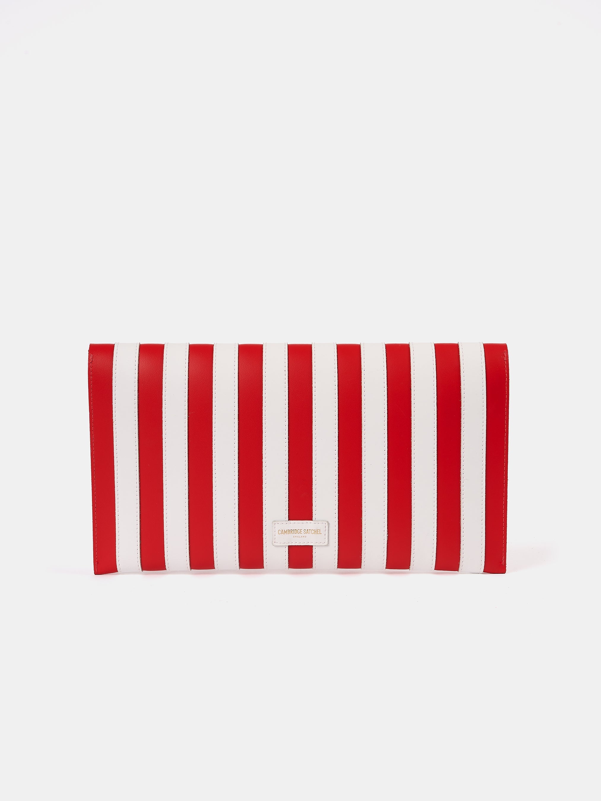 The Oversized Twist Lock Pouch - Bright Red & Brilliant White