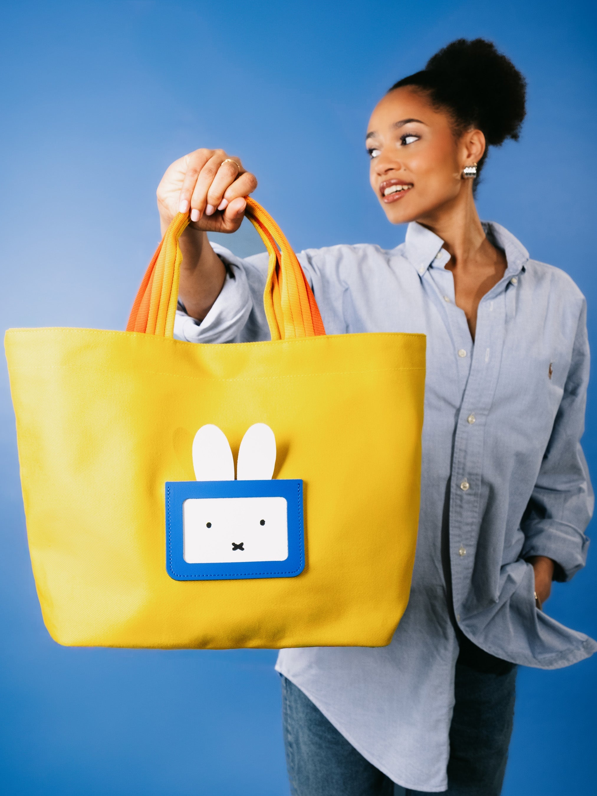 The Peekaboo Miffy Cotton Tote - Yellow