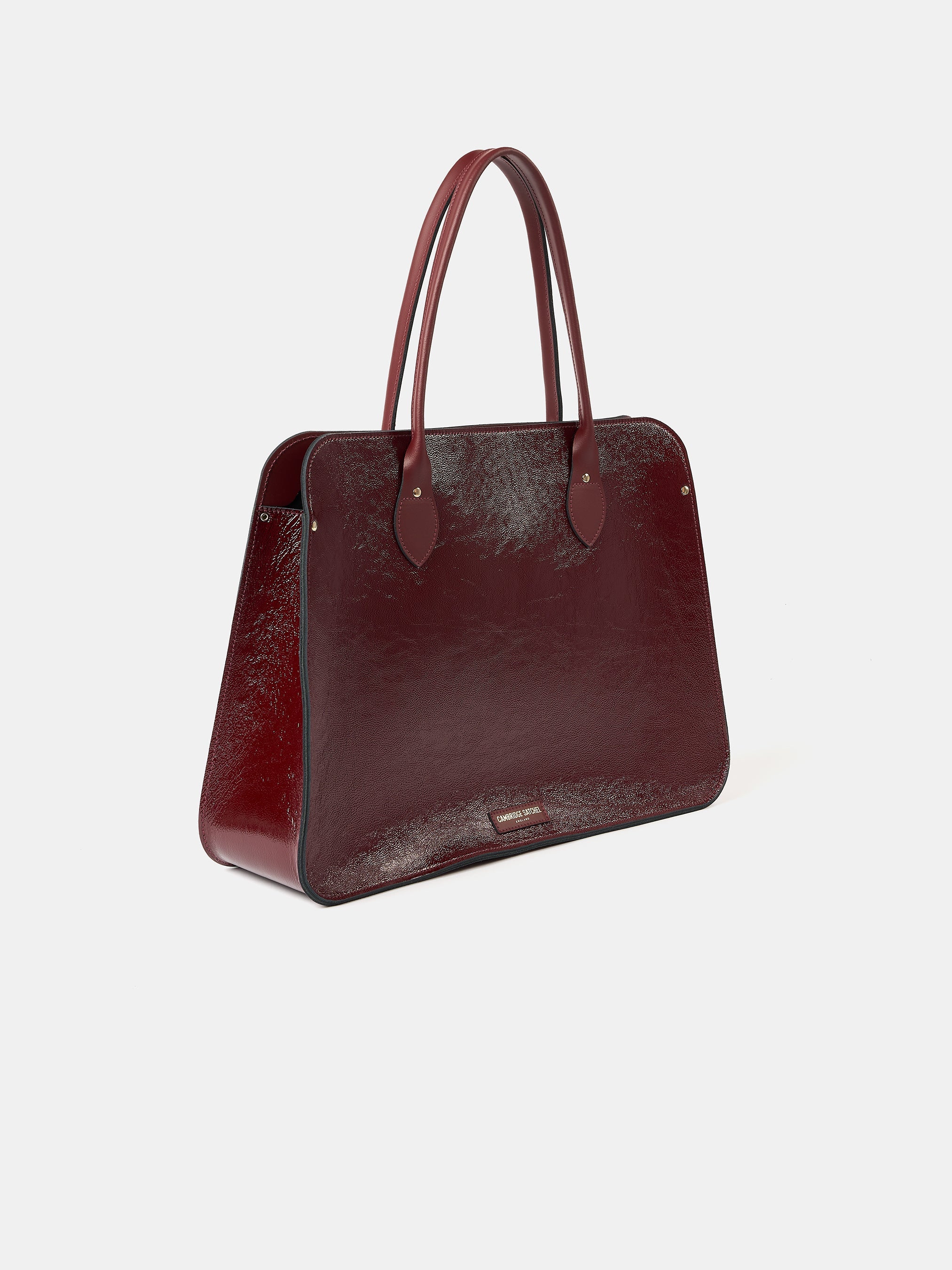 The Work Bag - Oxblood Patent | Leather Briefcase