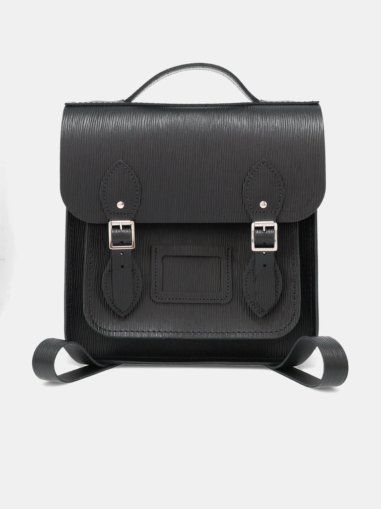 Small Black Leather Backpack