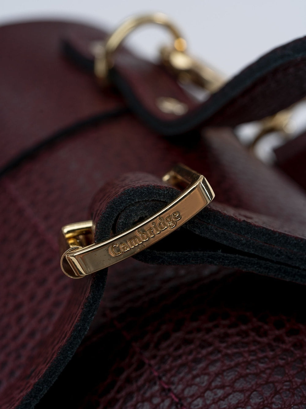 The Bowls Bag - Oxblood Celtic Grain - Cambridge Satchel US Store