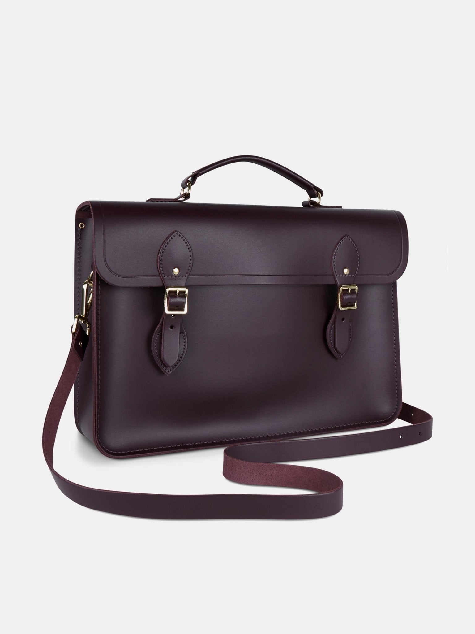 The Large Briefcase in Leather - Juniper - The Cambridge Satchel Co.