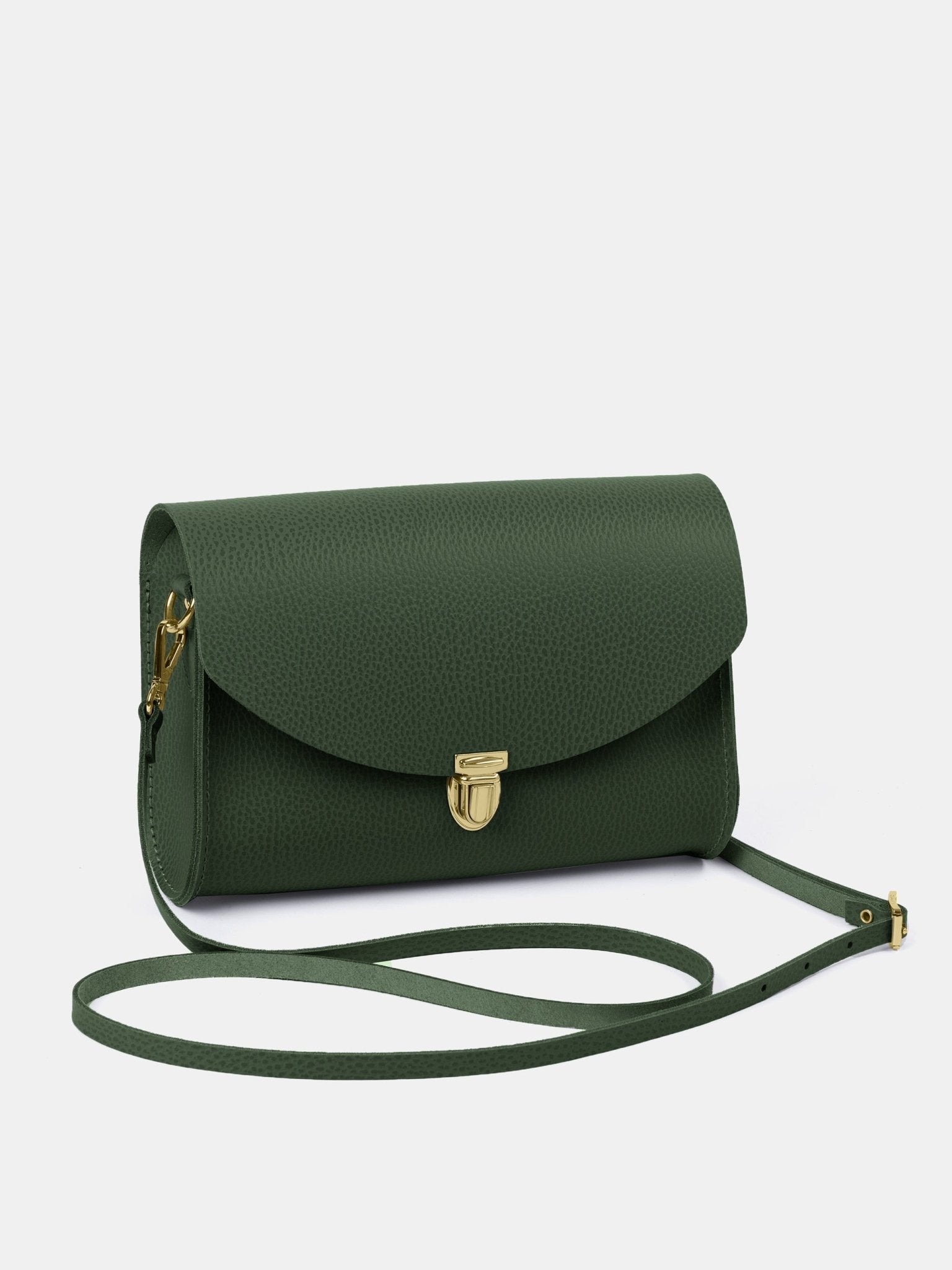 The Large Pushlock - Racing Green Celtic Grain - Cambridge Satchel US Store