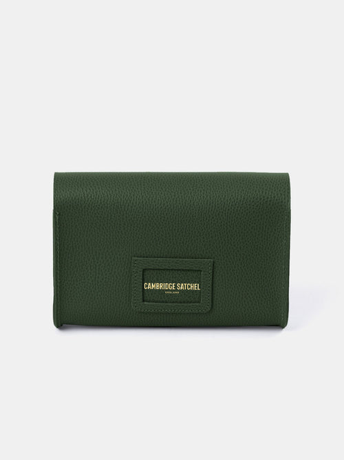 The Large Pushlock - Racing Green Celtic Grain - Cambridge Satchel