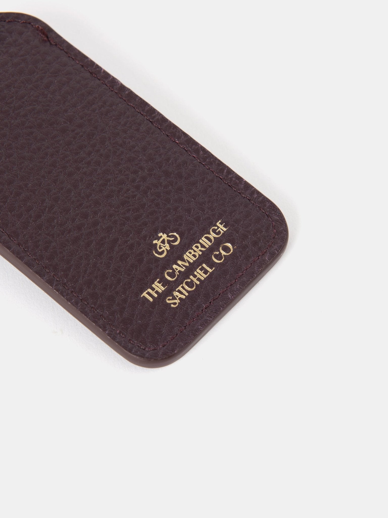 The Luggage Tag - Bordeaux Calf Grain & Ivy Calf Grain