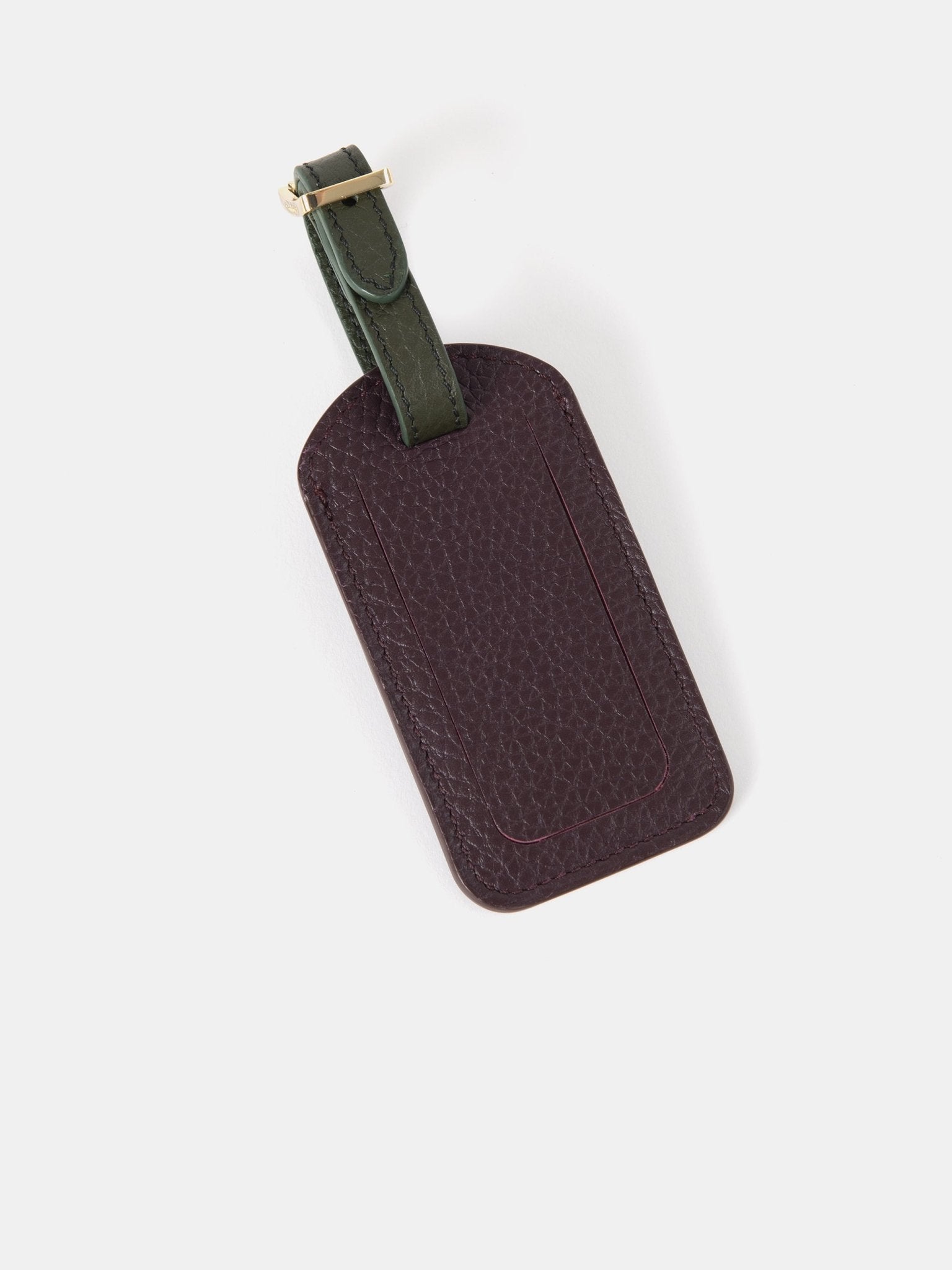 The Luggage Tag - Bordeaux Calf Grain & Ivy Calf Grain