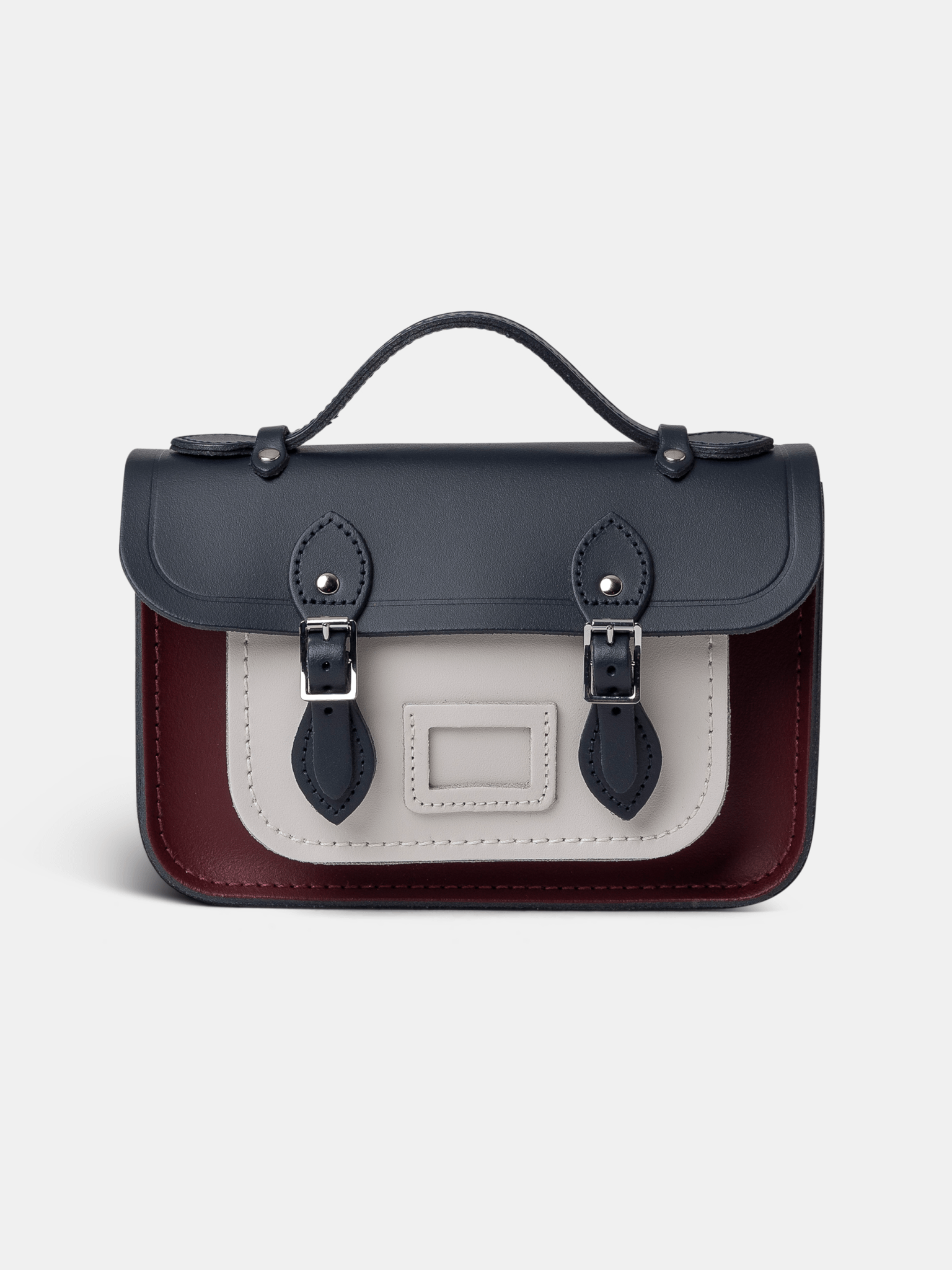 Mini Satchel - Clay, Oxblood & Navy | Cambridge Satchel Mini Satchel - Clay, Oxblood & Navy | Cambridge Satchel