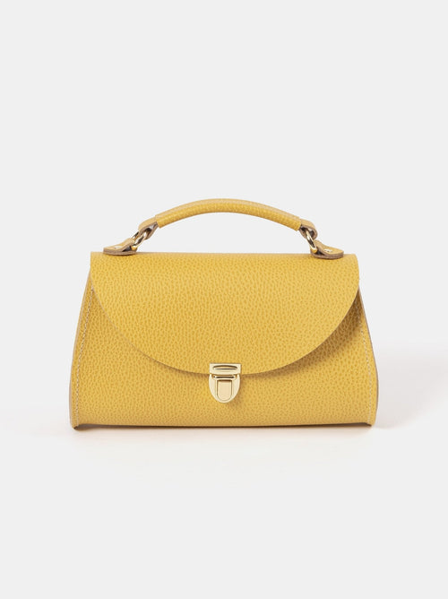 The Mini Poppy - Indian Yellow Matte Celtic Grain - The Cambridge Satchel Co.