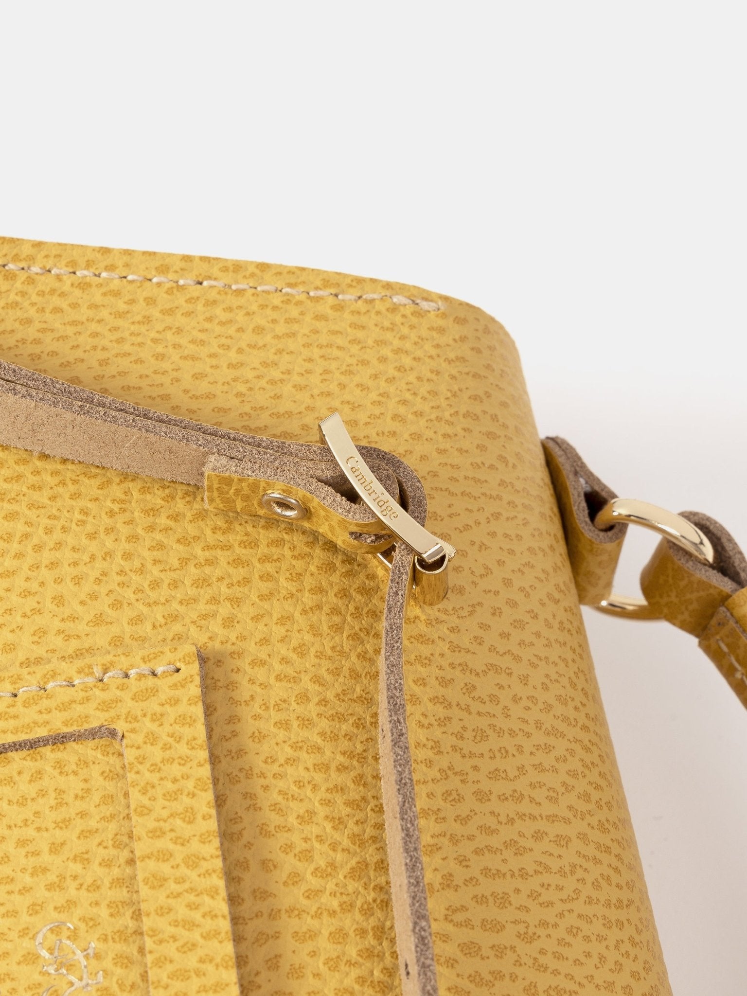 The Mini Poppy - Indian Yellow Matte Celtic Grain - The Cambridge Satchel Co.