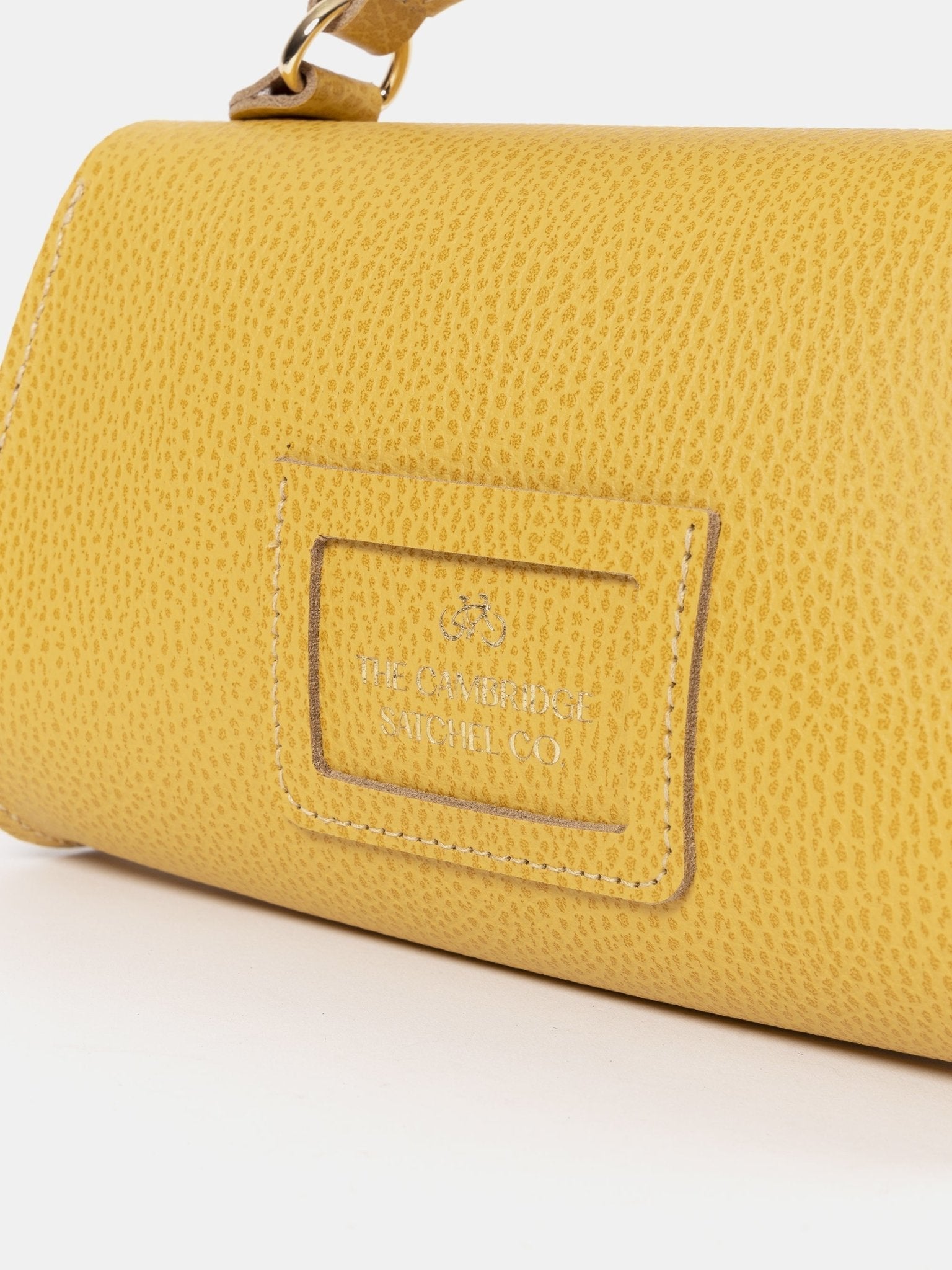 The Mini Poppy - Indian Yellow Matte Celtic Grain - The Cambridge Satchel Co.