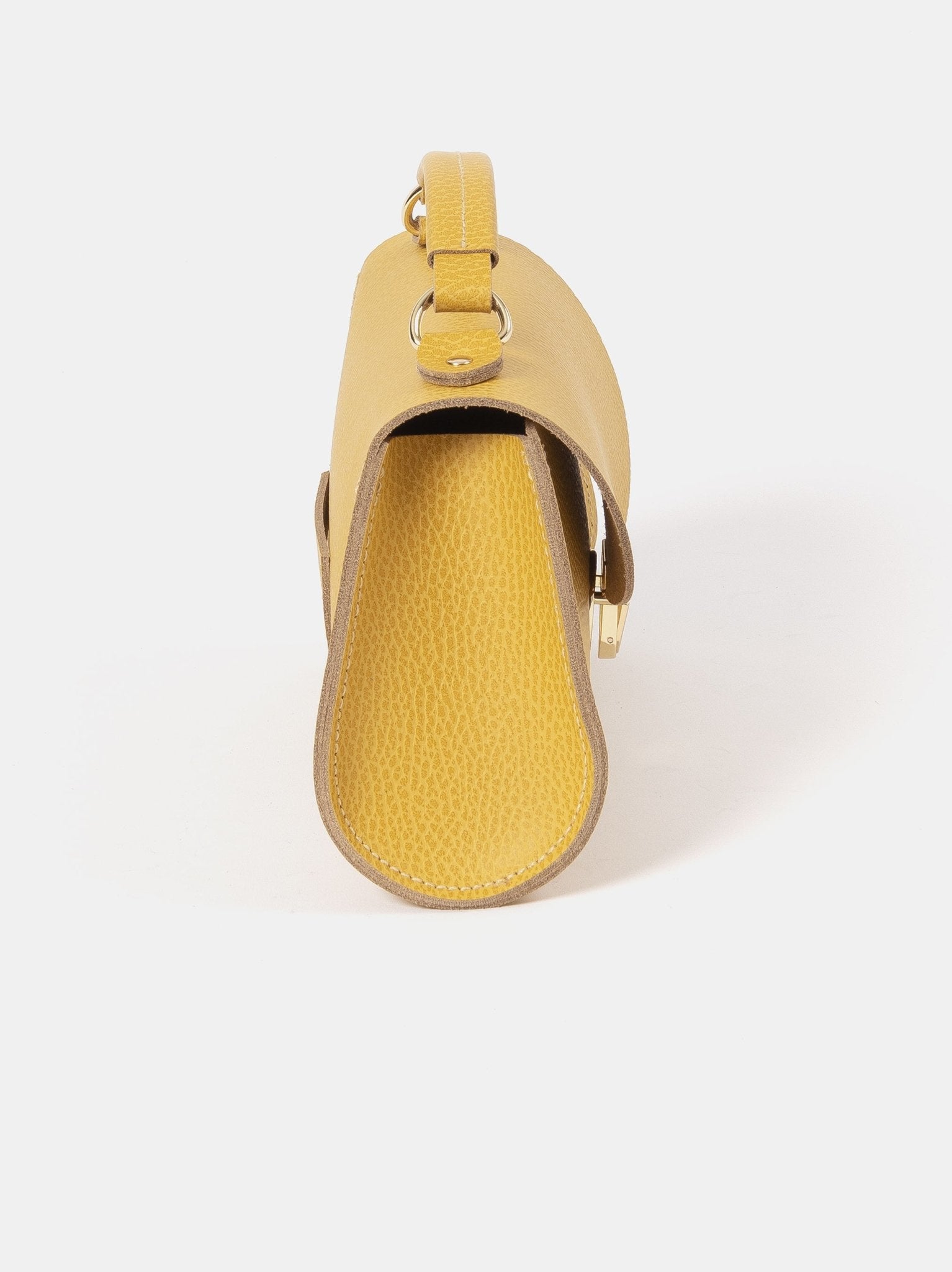 The Mini Poppy - Indian Yellow Matte Celtic Grain - The Cambridge Satchel Co.