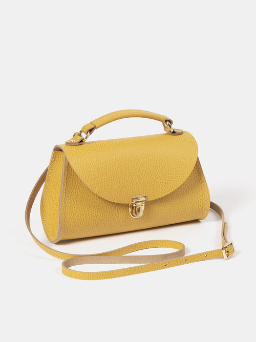 The Mini Poppy - Indian Yellow Matte Celtic Grain - The Cambridge Satchel Co.