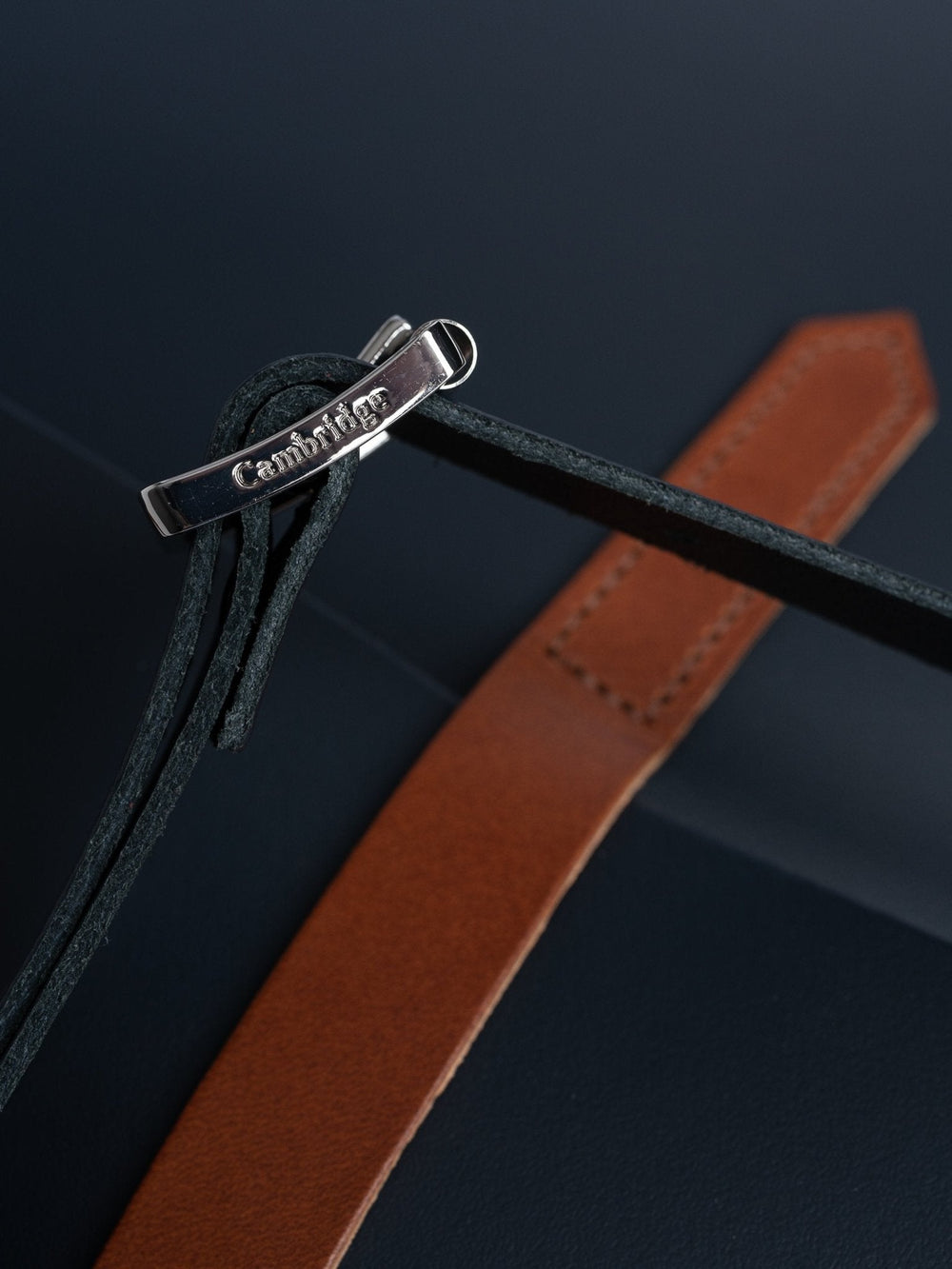 The Music Case - Navy & Tan - Cambridge Satchel US Store