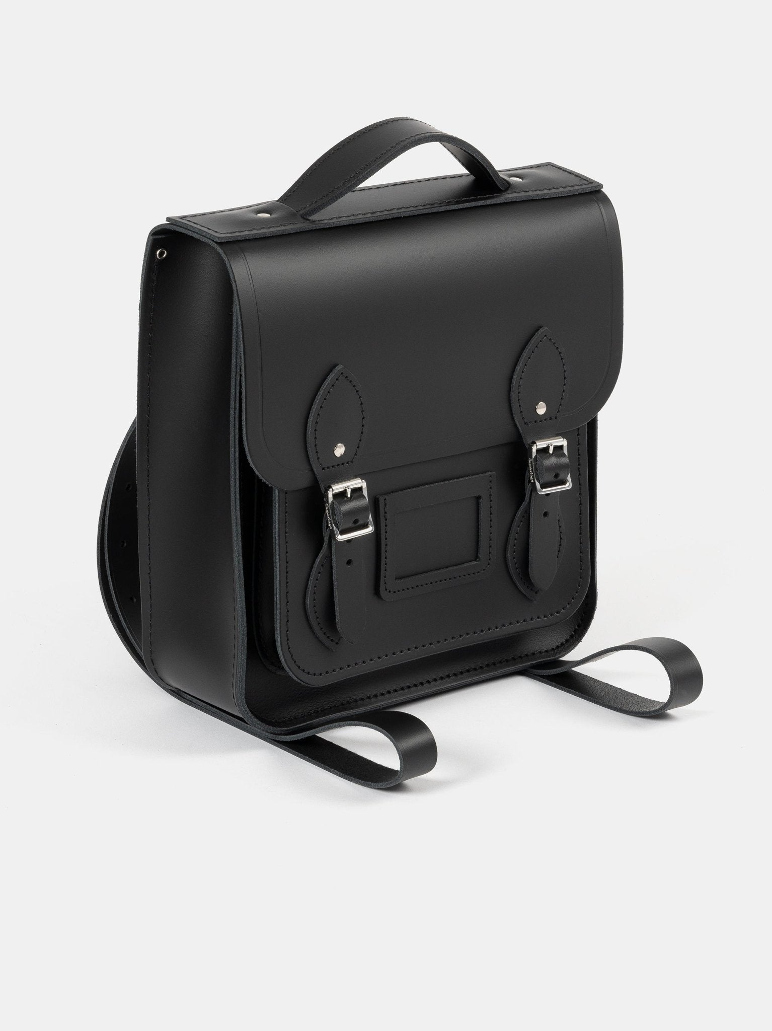 black leather mini backpack bag Cambridge Satchel The Small Portrait Backpack