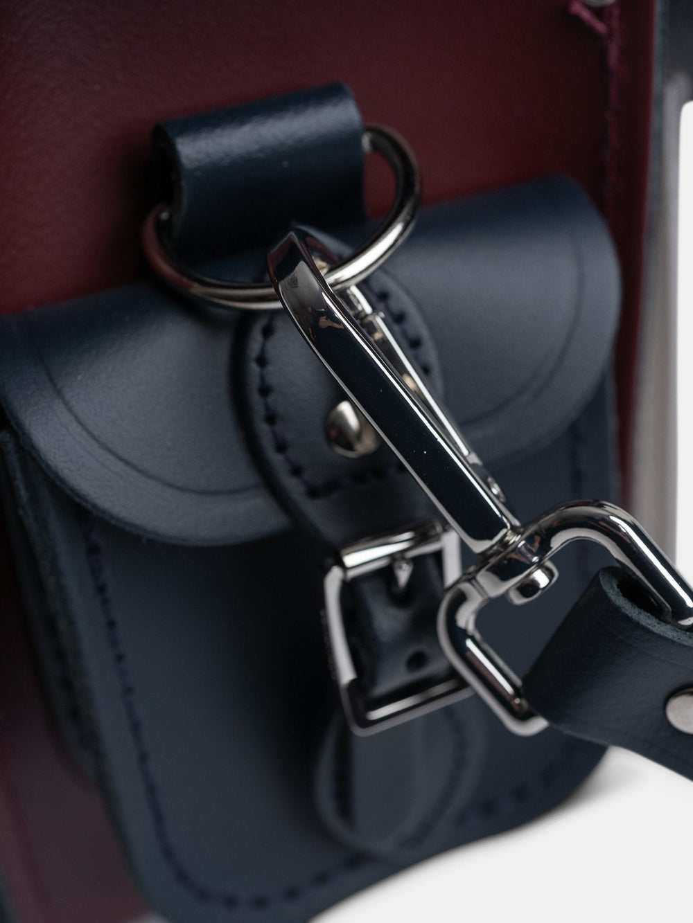 The Traveller - Clay, Oxblood & Navy - Cambridge Satchel US Store