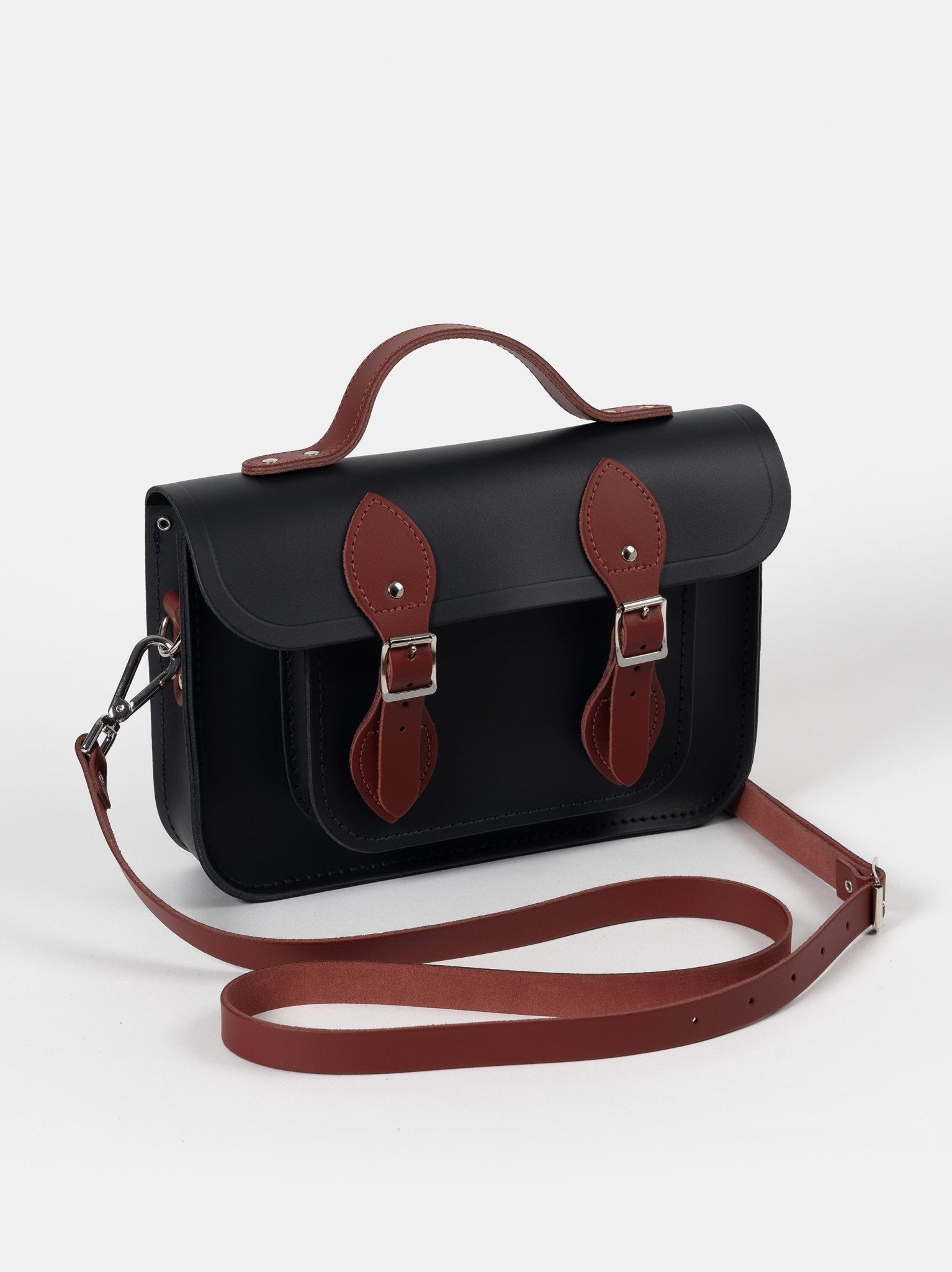 11 Inch Batchel - Navy & Red - The Cambridge Satchel Company US Store