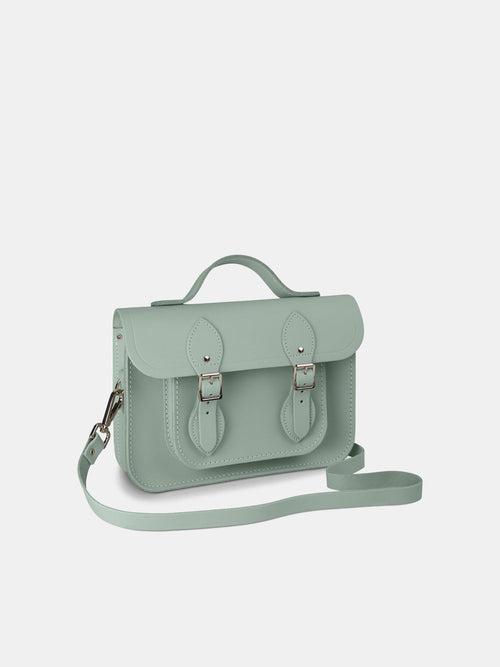 11 Inch Magnetic Batchel in Leather - Sabi Green - The Cambridge Satchel Company US Store