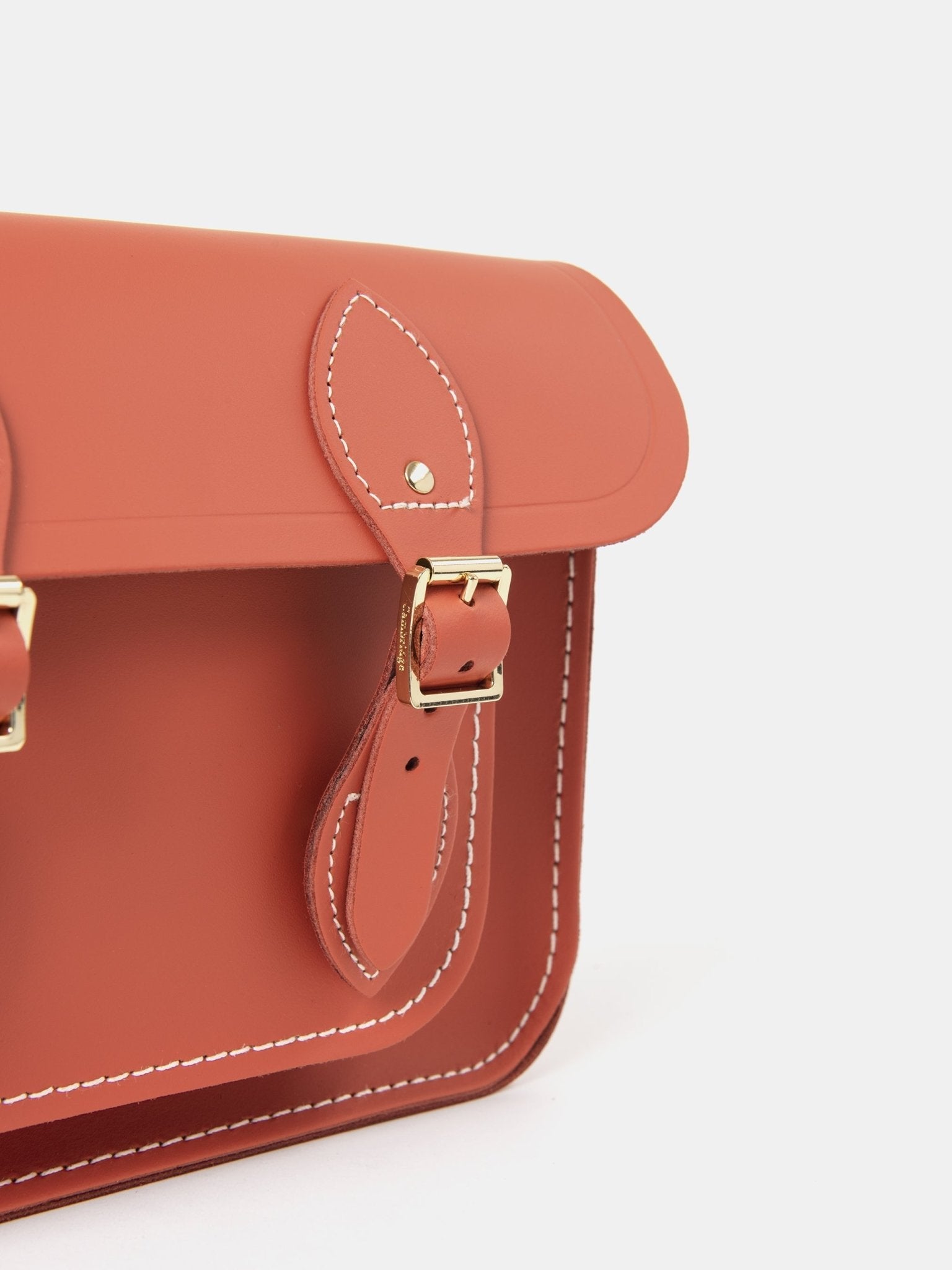 The 11 Inch Satchel - Burning Ember Matte with Contrast Stitch - The Cambridge Satchel Company US Store