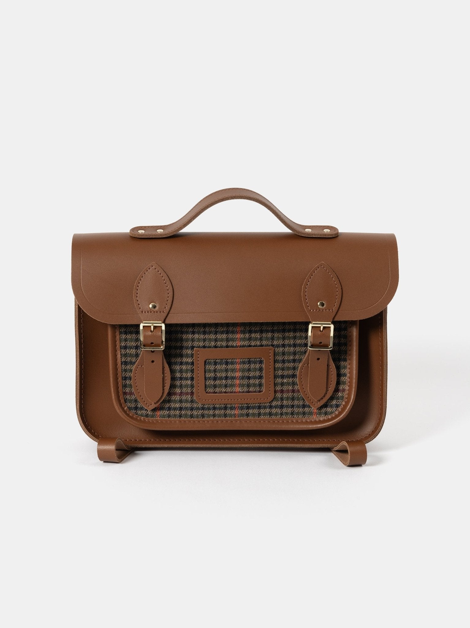 The 13 Inch Batchel Backpack - Vintage with Pepa London Brown Tweed