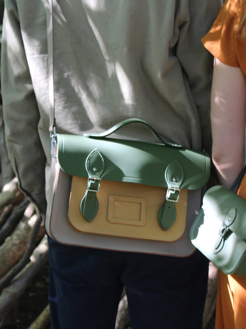 The 13 Inch Batchel - Bracken Matte, Smoulder Matte & Mushroom Matte - The Cambridge Satchel Company US Store