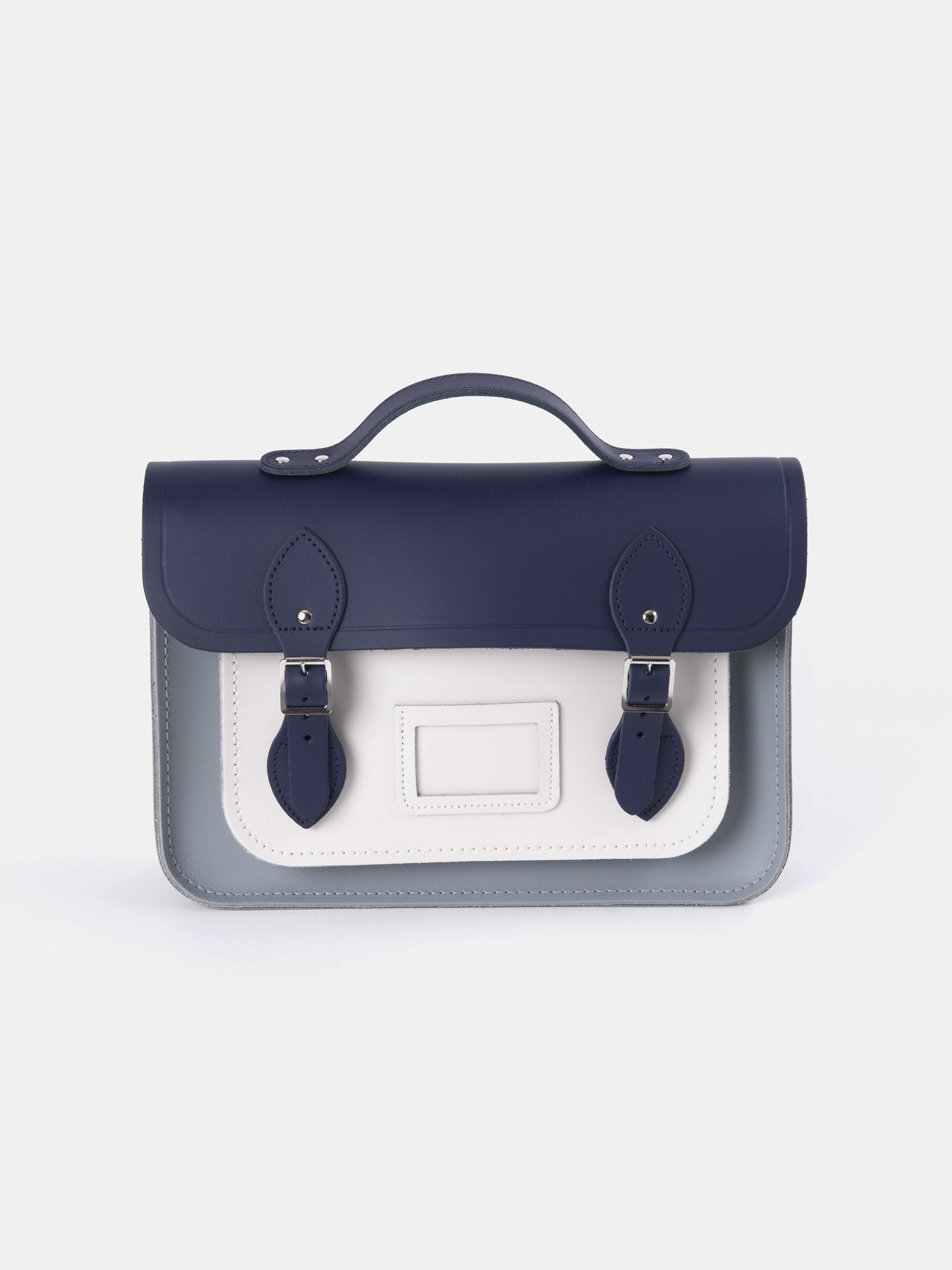 The 13 Inch Batchel - Midnight Picnic Matte, French Grey & Clay - The Cambridge Satchel Company US Store