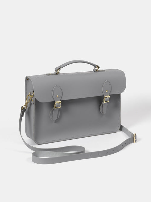 The Briefcase - Slate Grey Matte - The Cambridge Satchel Company US Store