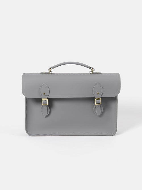 The Briefcase - Slate Grey Matte - The Cambridge Satchel Company US Store