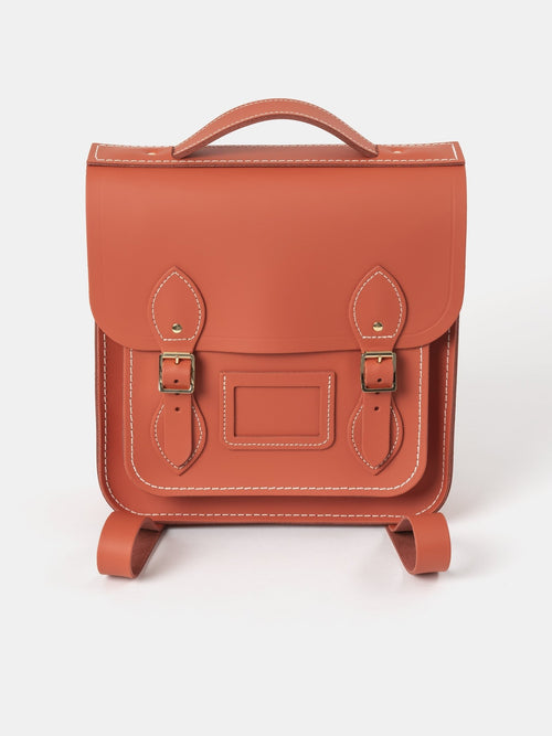 The Small Portrait Backpack - Burning Ember Matte with Contrast Stitch - The Cambridge Satchel Company US Store
